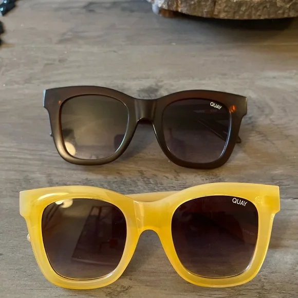 Quay Australia Sunglasses - Yellow and Brown see photos - Picture 3 of 12